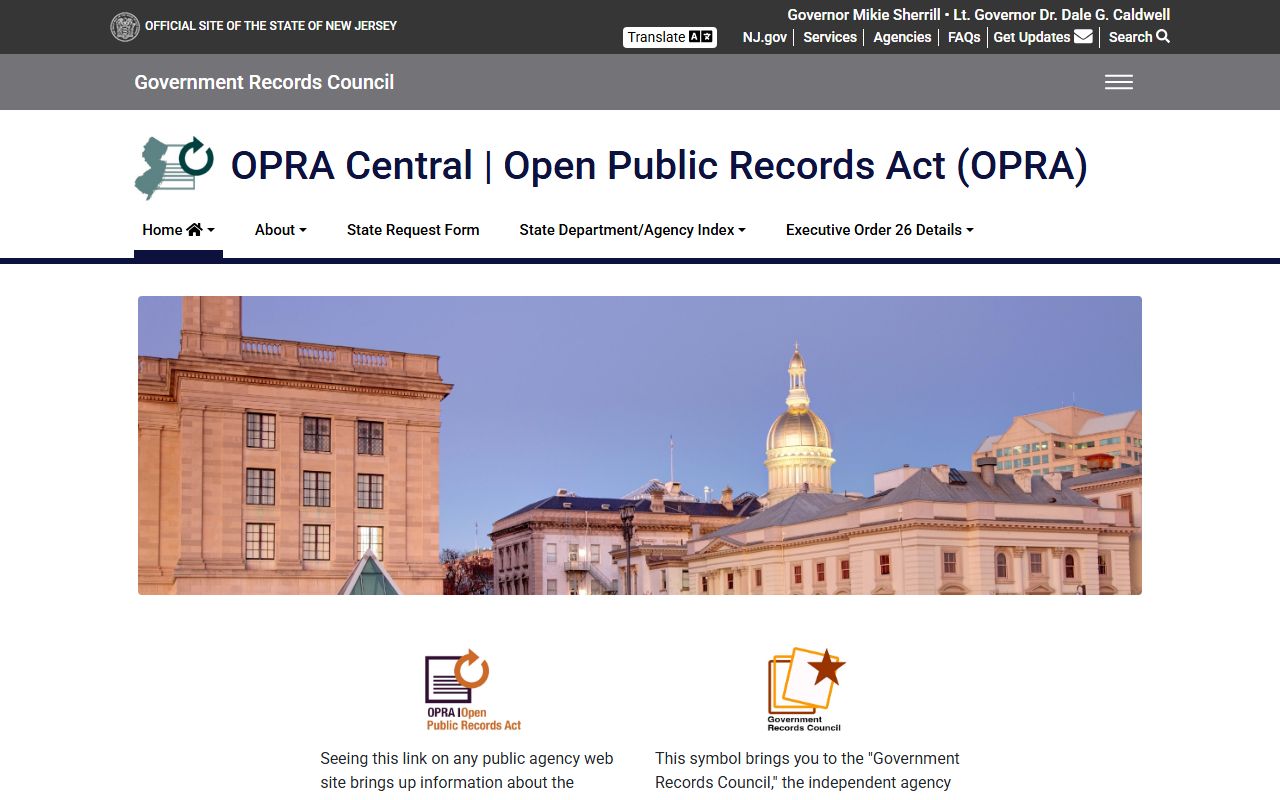 New Jersey inmate population OPRA records request hub